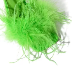 AZALEA WANG IM THAT GIRL FEATHER SANDAL IN LIME -AZALEA WANG Shop azalea wang im that girl feather sandal in lime lime 5 5
