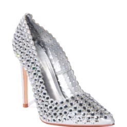 AZALEA WANG IMMA DO ME RHINESTONE EMBELLISHED PUMP IN SILVER -AZALEA WANG Shop azalea wang imma do me rhinestone embellished pump in silver silver 3 3