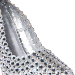 AZALEA WANG IMMA DO ME RHINESTONE EMBELLISHED PUMP IN SILVER -AZALEA WANG Shop azalea wang imma do me rhinestone embellished pump in silver silver 5 5