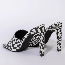 AZALEA WANG INTO YOU STILETTO SANDAL IN BLACK WHITE -AZALEA WANG Shop azalea wang into you stiletto sandal in black white black white 5 5