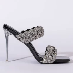 AZALEA WANG IT WAS ALL A DREAM STILETTO SANDAL IN BLACK -AZALEA WANG Shop azalea wang it was all a dream stiletto sandal in black black 3 3