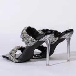 AZALEA WANG IT WAS ALL A DREAM STILETTO SANDAL IN BLACK -AZALEA WANG Shop azalea wang it was all a dream stiletto sandal in black black 5 5