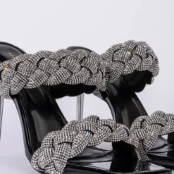 AZALEA WANG IT WAS ALL A DREAM STILETTO SANDAL IN BLACK -AZALEA WANG Shop azalea wang it was all a dream stiletto sandal in black black 6 6