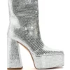 AZALEA WANG JAYDA CHUNKY BOOT IN SILVER -AZALEA WANG Shop azalea wang jayda chunky boot in silver silver 2 2