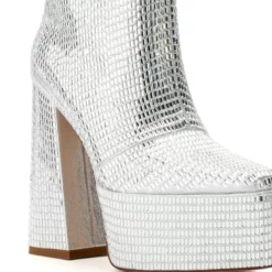 AZALEA WANG JAYDA CHUNKY BOOT IN SILVER -AZALEA WANG Shop azalea wang jayda chunky boot in silver silver 5 5
