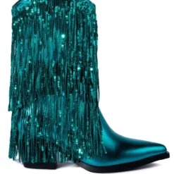 AZALEA WANG JOYFUL RING WESTERN BOOTIE IN BLUE -AZALEA WANG Shop azalea wang joyful ring western bootie in blue blue 2 2