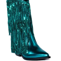 AZALEA WANG JOYFUL RING WESTERN BOOTIE IN BLUE -AZALEA WANG Shop azalea wang joyful ring western bootie in blue blue 3 3