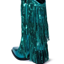 AZALEA WANG JOYFUL RING WESTERN BOOTIE IN BLUE -AZALEA WANG Shop azalea wang joyful ring western bootie in blue blue 4 4