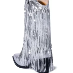 AZALEA WANG JOYFUL RING WESTERN BOOTIE IN SILVER -AZALEA WANG Shop azalea wang joyful ring western bootie in silver silver 4 4