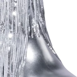 AZALEA WANG JOYFUL RING WESTERN BOOTIE IN SILVER -AZALEA WANG Shop azalea wang joyful ring western bootie in silver silver 5 5