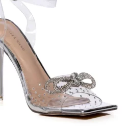 AZALEA WANG KAMARI EMBELLISHED STILETTO SANDAL IN SILVER -AZALEA WANG Shop azalea wang kamari embellished stiletto sandal in silver silver 5 5