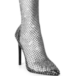 AZALEA WANG KATE BLING MESH BOOTIE IN BLACK -AZALEA WANG Shop azalea wang kate bling mesh bootie in black black 3 3