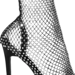 AZALEA WANG KATE BLING MESH BOOTIE IN BLACK -AZALEA WANG Shop azalea wang kate bling mesh bootie in black black 5 5