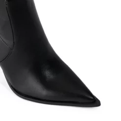 AZALEA WANG KATHERINE PU STILETTO BOOTIE IN BLACK -AZALEA WANG Shop azalea wang katherine pu stiletto bootie in black black 5 5