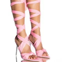 AZALEA WANG KEEP IT SIMPLE STILETTO SANDAL IN PINK -AZALEA WANG Shop azalea wang keep it simple stiletto sandal in pink pink 1 1 c1