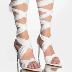 AZALEA WANG KEEP IT SIMPLE STILETTO SANDAL IN WHITE -AZALEA WANG Shop azalea wang keep it simple stiletto sandal in white white 1 1 c1 c1
