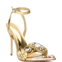 AZALEA WANG KEEP IT SWEET STILETTO SANDAL IN GOLD -AZALEA WANG Shop azalea wang keep it sweet stiletto sandal in gold gold 3 3