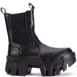 AZALEA WANG KELIANNA CHUNKY BOOT IN BLACK -AZALEA WANG Shop azalea wang kelianna chunky boot in black black 2 2