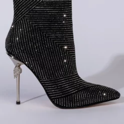 AZALEA WANG KNOCKOUT STILETTO BOOTIE IN BLACK -AZALEA WANG Shop azalea wang knockout stiletto bootie in black black 3 3