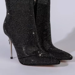 AZALEA WANG KNOCKOUT STILETTO BOOTIE IN BLACK -AZALEA WANG Shop azalea wang knockout stiletto bootie in black black 4 4
