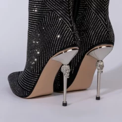 AZALEA WANG KNOCKOUT STILETTO BOOTIE IN BLACK -AZALEA WANG Shop azalea wang knockout stiletto bootie in black black 5 5