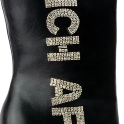 AZALEA WANG LAVISH RHINESTONE WEDGE BOOTIE IN BLACK -AZALEA WANG Shop azalea wang lavish rhinestone wedge bootie in black black 5 5