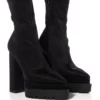 AZALEA WANG LEAH CHUNKY BOOTIE IN BLACK -AZALEA WANG Shop azalea wang leah chunky bootie in black black 1 1