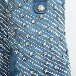 AZALEA WANG LEAVE IT ALL BEHIND STILETTO BOOTIE -AZALEA WANG Shop azalea wang leave it all behind stiletto bootie denim 5