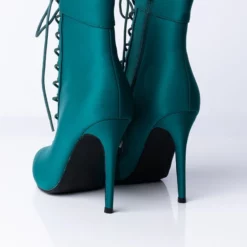 AZALEA WANG LIGHT ME UP STILETTO BOOTIE IN GREEN -AZALEA WANG Shop azalea wang light me up stiletto bootie in green green 5 5