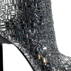 AZALEA WANG LIVELY RHINESTONE BOOTIE IN SILVER -AZALEA WANG Shop azalea wang lively rhinestone bootie in silver silver 5 5