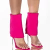 AZALEA WANG LOVE ME LIKE YOU DO STILETTO SANDAL IN FUCHSIA -AZALEA WANG Shop azalea wang love me like you do stiletto bootie in fuchsia fuchsia 1 1