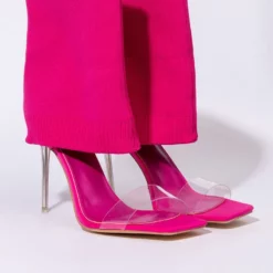 AZALEA WANG LOVE ME LIKE YOU DO STILETTO SANDAL IN FUCHSIA -AZALEA WANG Shop azalea wang love me like you do stiletto bootie in fuchsia fuchsia 4 4