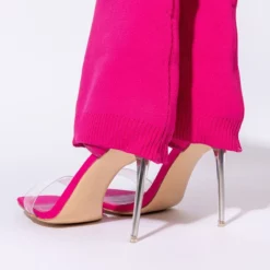 AZALEA WANG LOVE ME LIKE YOU DO STILETTO SANDAL IN FUCHSIA -AZALEA WANG Shop azalea wang love me like you do stiletto bootie in fuchsia fuchsia 5 5