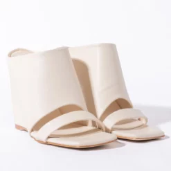 AZALEA WANG LOVE ME TENDER SQUARE TOE WEDGE SANDAL IN BONE -AZALEA WANG Shop azalea wang love me tender square toe wedge sandal in bone bone 4 4