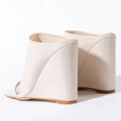 AZALEA WANG LOVE ME TENDER SQUARE TOE WEDGE SANDAL IN BONE -AZALEA WANG Shop azalea wang love me tender square toe wedge sandal in bone bone 5 5