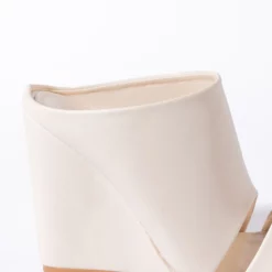 AZALEA WANG LOVE ME TENDER SQUARE TOE WEDGE SANDAL IN BONE -AZALEA WANG Shop azalea wang love me tender square toe wedge sandal in bone bone 6 6