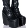 AZALEA WANG LOXLEY WEDGE BOOTIE IN BLACK
