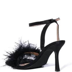 AZALEA WANG LUCINDA FEATHER SANDAL -AZALEA WANG Shop azalea wang lucinda feather sandal black 4 4