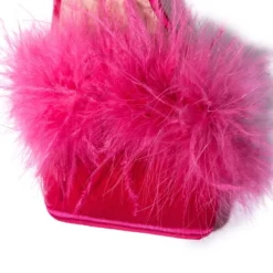 AZALEA WANG LUCINDA FEATHER SANDAL -AZALEA WANG Shop azalea wang lucinda feather sandal pink 5 5