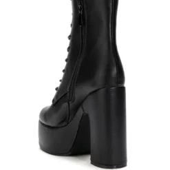 AZALEA WANG MAKE IT HAPPEN PU CHUNKY HEEL PLATFORM BOOTIE IN BLACK 10 AZALEA WANG MAKE IT HAPPEN PU CHUNKY HEEL PLATFORM BOOTIE IN BLACK -AZALEA WANG Shop azalea wang make it happen pu chunky heel platform bootie in black black 4 4 c1