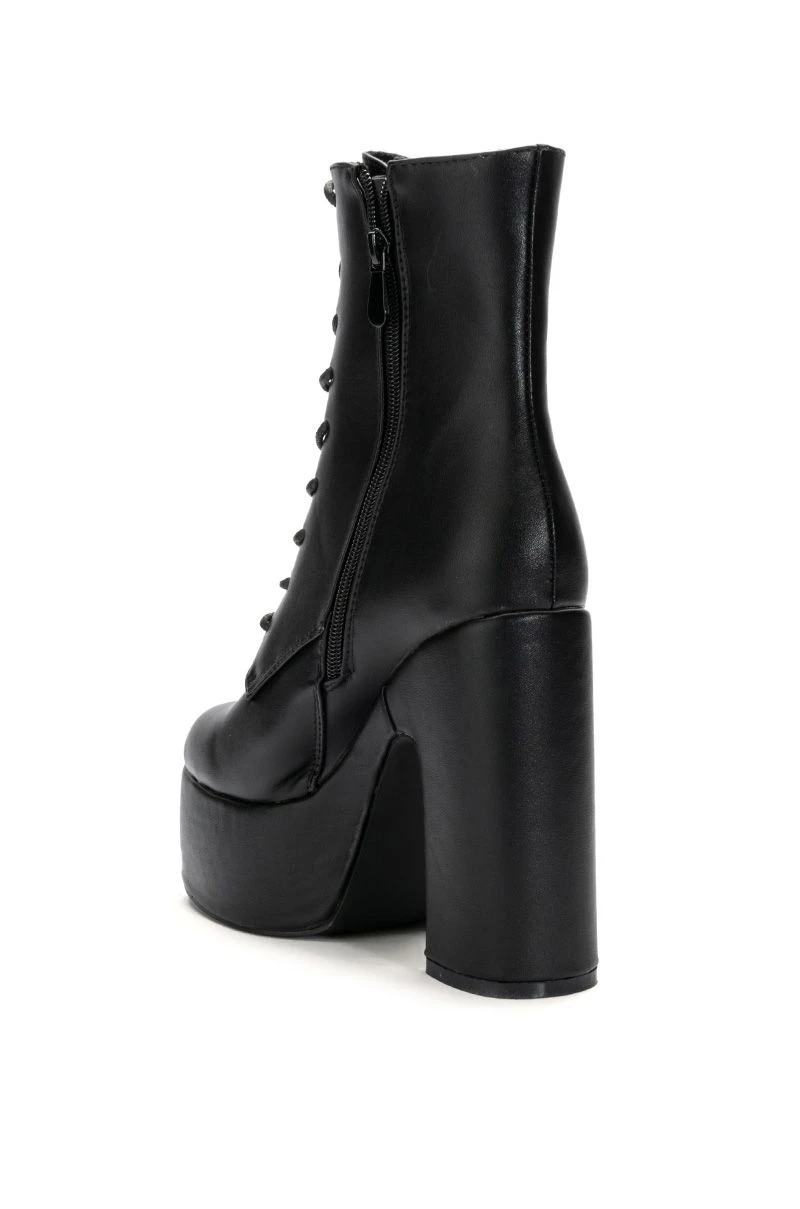 AZALEA WANG MAKE IT HAPPEN PU CHUNKY HEEL PLATFORM BOOTIE IN BLACK 6 AZALEA WANG MAKE IT HAPPEN PU CHUNKY HEEL PLATFORM BOOTIE IN BLACK - Image 4