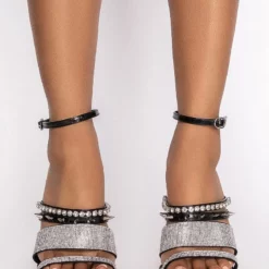 AZALEA WANG MAKE OR BREAK STILETTO SANDAL IN BLACK -AZALEA WANG Shop azalea wang make or break stiletto sandal in black black 3 3