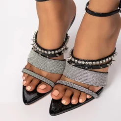 AZALEA WANG MAKE OR BREAK STILETTO SANDAL IN BLACK -AZALEA WANG Shop azalea wang make or break stiletto sandal in black black 5 5