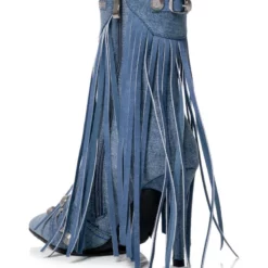 AZALEA WANG MARCELINA DENIM STILETTO BOOTIE -AZALEA WANG Shop azalea wang marcelina denim stiletto bootie denim 4 4