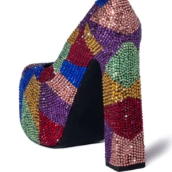 AZALEA WANG MARGARET EMBELLISHED PUMP IN MULTI -AZALEA WANG Shop azalea wang margaret embellished pump in multi multi 4 4