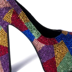 AZALEA WANG MARGARET EMBELLISHED PUMP IN MULTI -AZALEA WANG Shop azalea wang margaret embellished pump in multi multi 5 5