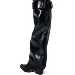 AZALEA WANG MATTY 2 IN 1 BOOT IN BLACK -AZALEA WANG Shop azalea wang matty 2 in 1 boot in black black 6 6