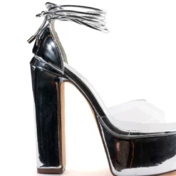 AZALEA WANG METALLIC MAMI CHUNKY PLATFORM SANDAL IN SILVER -AZALEA WANG Shop azalea wang metallic mami chunky platform sandal in silver silver 5 5