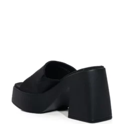 AZALEA WANG MILTON CHUNKY SANDAL IN BLACK -AZALEA WANG Shop azalea wang milton chunky sandal in black black 4 4