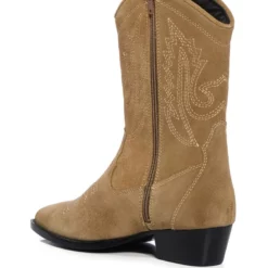 AZALEA WANG GENUINE LEATHER MOCO TAN WESTERN BOOT -AZALEA WANG Shop azalea wang moco tan western boot brown 4 4